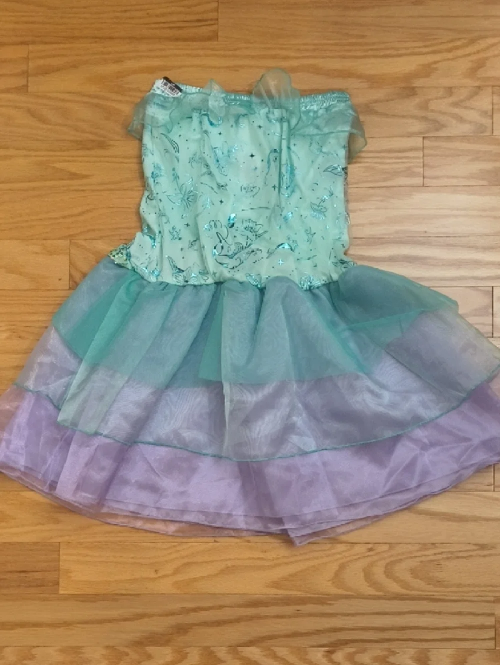 Disney Little Mermaid Ariel Tulle Dress Costume Size 7/8 NWOT